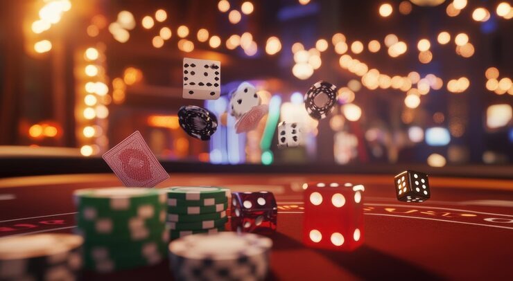 Live poker dealer at koreatoto studio